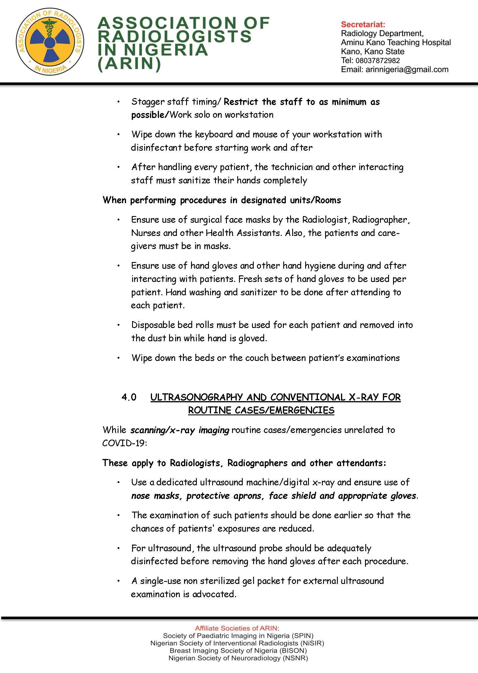 ARIN COVID 19 SAFETY GUIDES Page 3